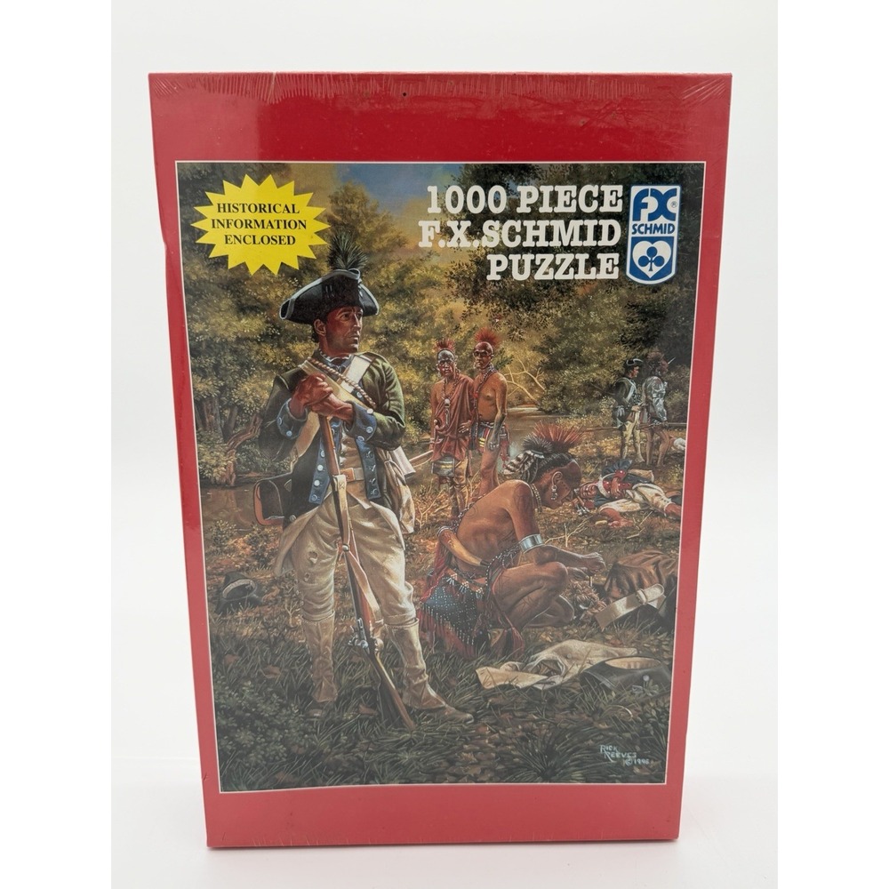 FX Schmid Revolutionary War Indian Allies 1996 Vintage 1000pc Puzzle Sealed New